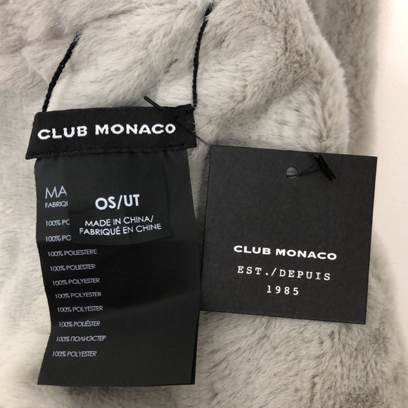 Club Monaco Evangah Snood light grey scarf neck wrap OS - Picture 5 of 10